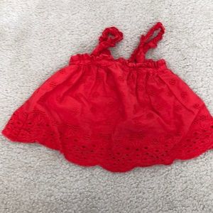 Tahari Baby Red Sleeveless Top - Size 3-6 Months